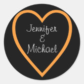 Bride & Groom () Ronde Sticker (Voorkant)