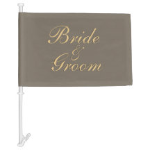 Bride & Groom Sandstone Wedding Flag