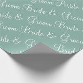 Bride Groom Script Wedding Shower Cadeaupapier (Hoek)