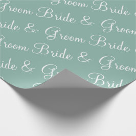 Bride Groom Script Wedding Shower Cadeaupapier