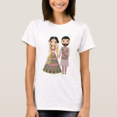 Bride & Groom Silhouette T-shirt (Voorkant)