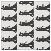 Bride Groom Silhouette Wedding Fabric Stof (Swatch)