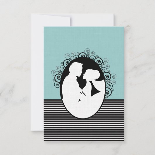 Bride & Groom Silhouettes sparen de Kaarten van de (Voorkant)