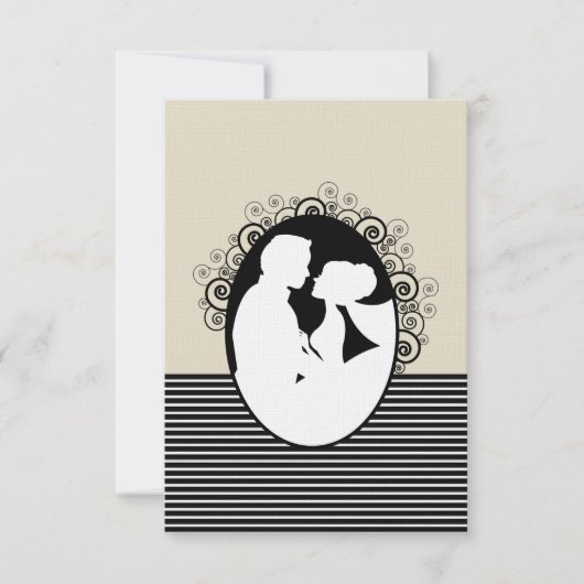 Bride & Groom Silhouettes sparen de Kaarten van de (Voorkant)