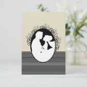 Bride & Groom Silhouettes sparen de Kaarten van de (Staand voorkant)