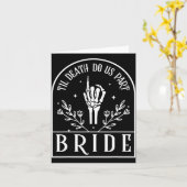 Bride Groom Skeleton Gothic Halloween Verloving W Kaart (Gele Bloem)