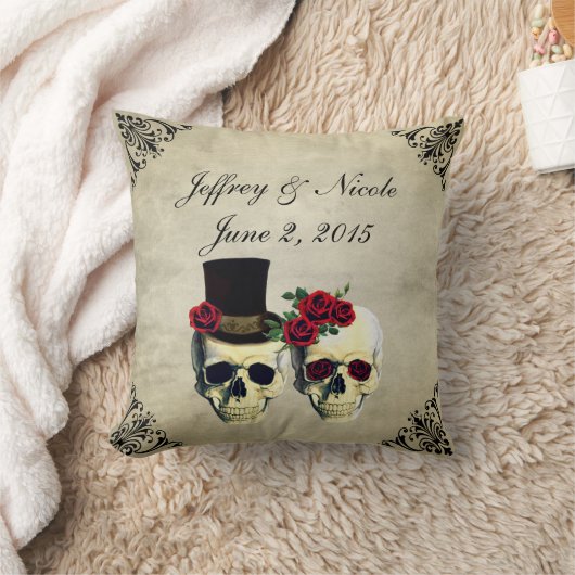 Bride & Groom Skull Wedding Kussen (Deken)