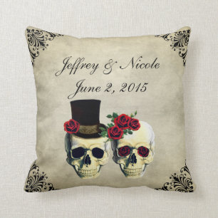 Bride & Groom Skull Wedding Kussen