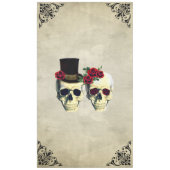 Bride & Groom Skull Wedding Tafelkleed (Voorkant)