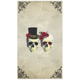 Bride & Groom Skull Wedding Tafelkleed