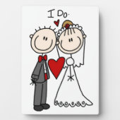 Bride & Groom Stick Figures Wedding I do Fotoplaat (voorkant)