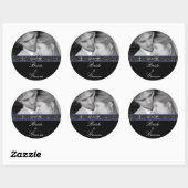 Bride & Groom Sticker Uw foto-marinemacht (Vel)