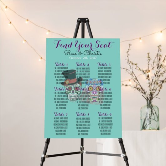 Bride & Groom Sugar Skull Tot de dood Poster