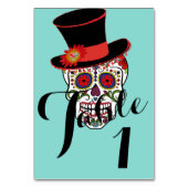 Bride & Groom Sugar Skulls tot de dood ons feest Kaart (Achterkant)