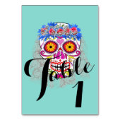 Bride & Groom Sugar Skulls tot de dood ons feest Kaart (Voorkant)