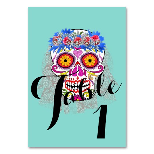 Bride & Groom Sugar Skulls tot de dood ons feest Kaart (Voorkant)