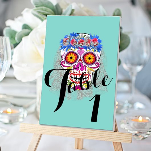 Bride & Groom Sugar Skulls tot de dood ons feest Kaart