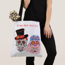 Bride & Groom Sugar Skulls tot de dood ons feest