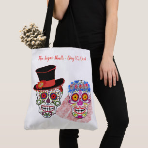 Bride & Groom Sugar Skulls tot de dood ons feest Tote Bag
