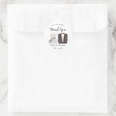 Bride & Groom Sweet Treat Weddenschap Bedankt Ronde Sticker (Tas)