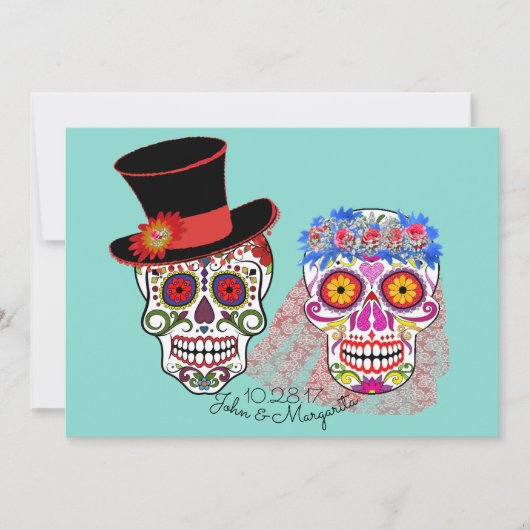 Bride & Groom Til Death Do ons Party Kaart (Voorkant)