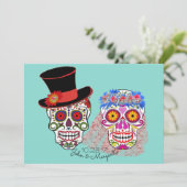 Bride & Groom Til Death Do ons Party Kaart (Staand voorkant)