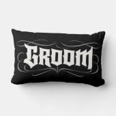 Bride Groom Together Lettering Tattoo Honeymoon Kussen (Achterkant)