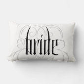 Bride Groom Together Lettering Tattoo Honeymoon Kussen (Voorkant)