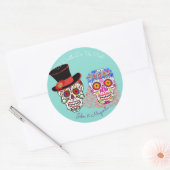 Bride & Groom tot de dood van ons Ronde Sticker (Envelop)