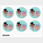 Bride & Groom tot de dood van ons Ronde Sticker (Vel)