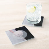 Bride & groom- Uitgebreide bruiloft Glazen Onderzetter (Schuin)