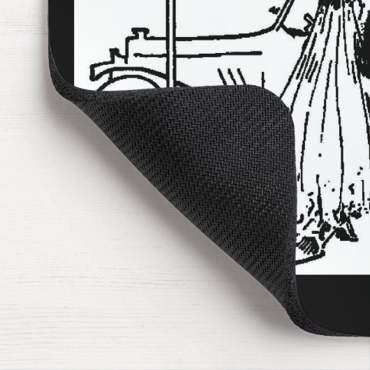  bride & groom van 1920 muismat (Hoek)