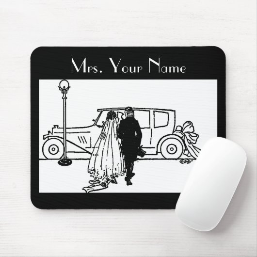  bride & groom van 1920 muismat (Met muis)