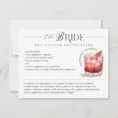 Bride & Groom Waterverf Signature Cocktail Recept (Voorkant)