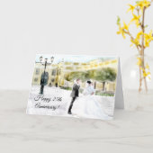 Bride & Groom Waterverf Wedding Jubileum Kaart (Gele Bloem)