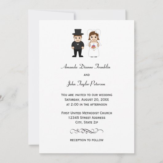 Bride & Groom - Weddenschap Kaart (Voorkant)