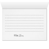 Bride & Groom Weddenschapskaart Gold Lights (Binenzijde Horizontaal (Onderkant))