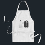 Bride & Groom Wedding Apron Standaard Schort<br><div class="desc">Dit ontwerp van Bride & Groom brudal mode werd gemaakt voor de moderne bruiloft. Het heeft strakke ontwerperaccenten en een hedendaagse stijl.</div>