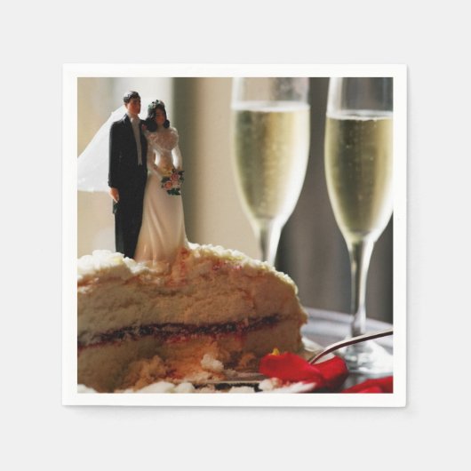 Bride Groom Wedding Cake Napkins Servet (Voorkant)