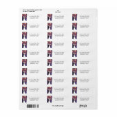 Bride Groom Wedding Fireworks Return Address Label (Full Sheet)