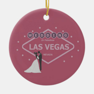Bride & Groom Wedding in Las Vegas Ornament
