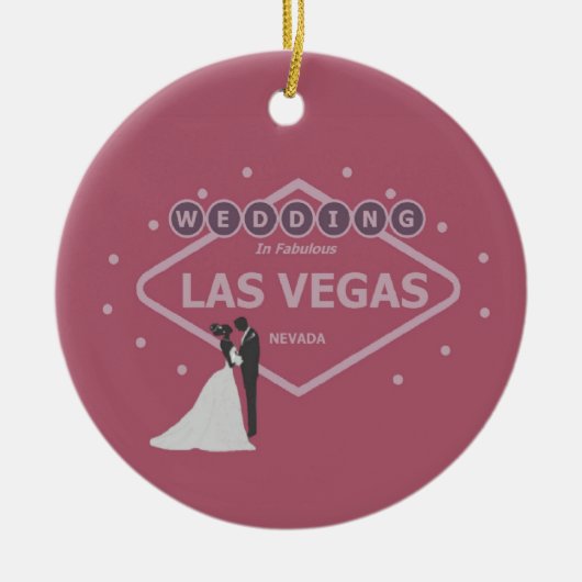 Bride & Groom Wedding in Las Vegas Ornament (Voorkant)