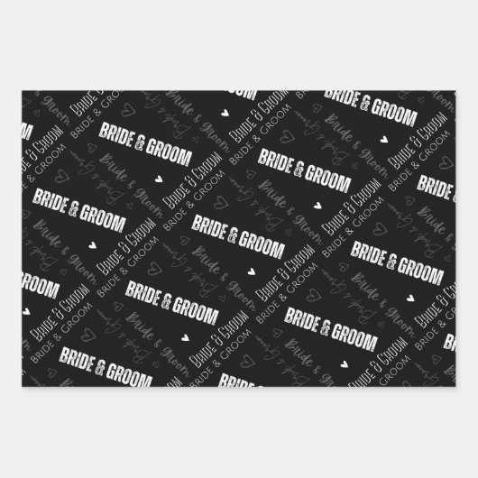 Bride & Groom Wedding Inpakpapier Vel (Voorkant 2)