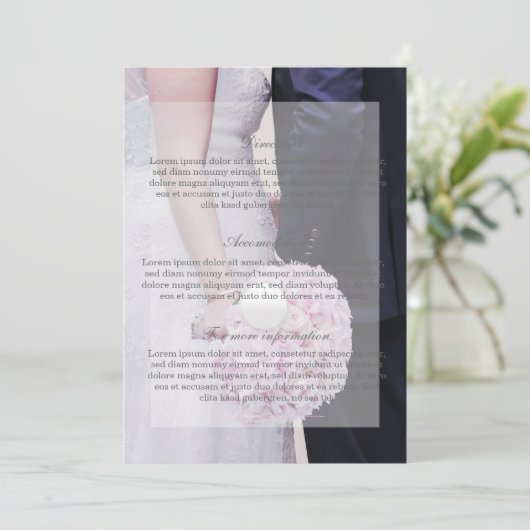 Bride & Groom Wedding Kaart (Staand voorkant)