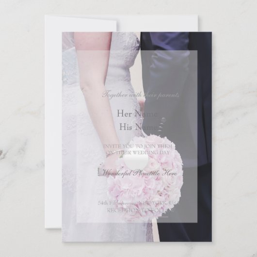 Bride & Groom Wedding Kaart (Voorkant)