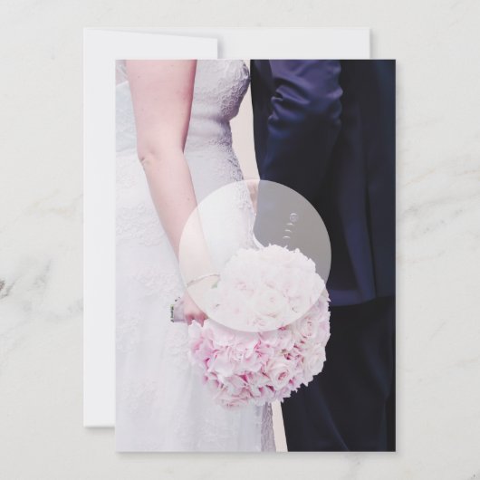 Bride & Groom Wedding Kaart (Achterkant)