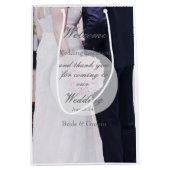 Bride & Groom Wedding Medium Cadeauzakje (Voorkant)