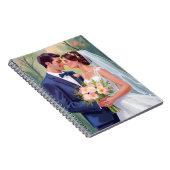 Bride & Groom | Wedding Newlyweds Watercolor Notitieboek (Rechterzijde)