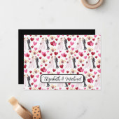 Bride & Groom Wedding Note Card Notitiekaartje (Voorkant / Achterkant in situ)