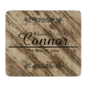 Bride & Groom Wedding on Grunge Wood | DIY-tekst Snijplank (Voorkant)